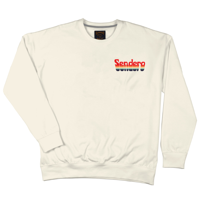 Retro Sendero Logo Sweatshirt- Vintage White